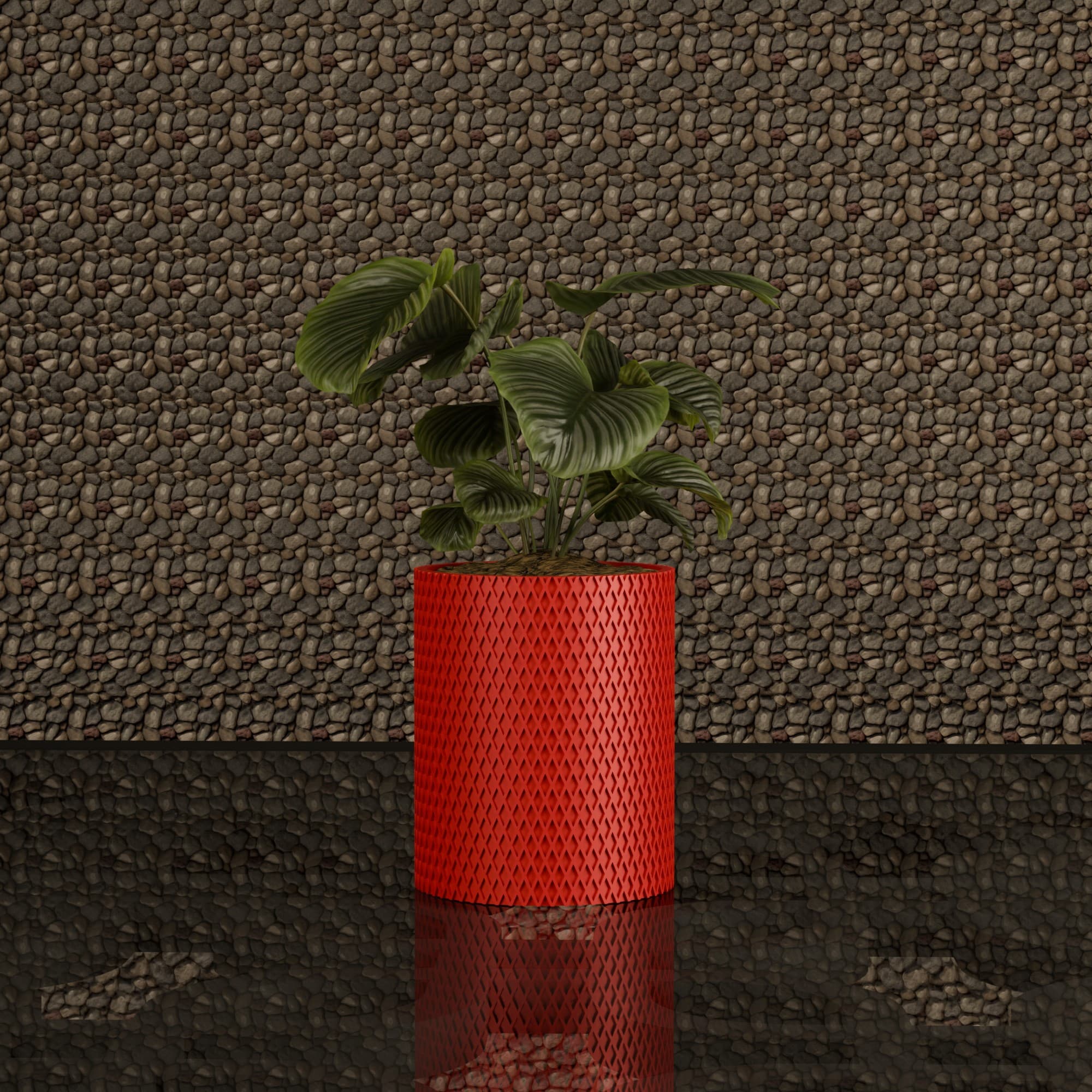 Knurled Cylinder - crvena