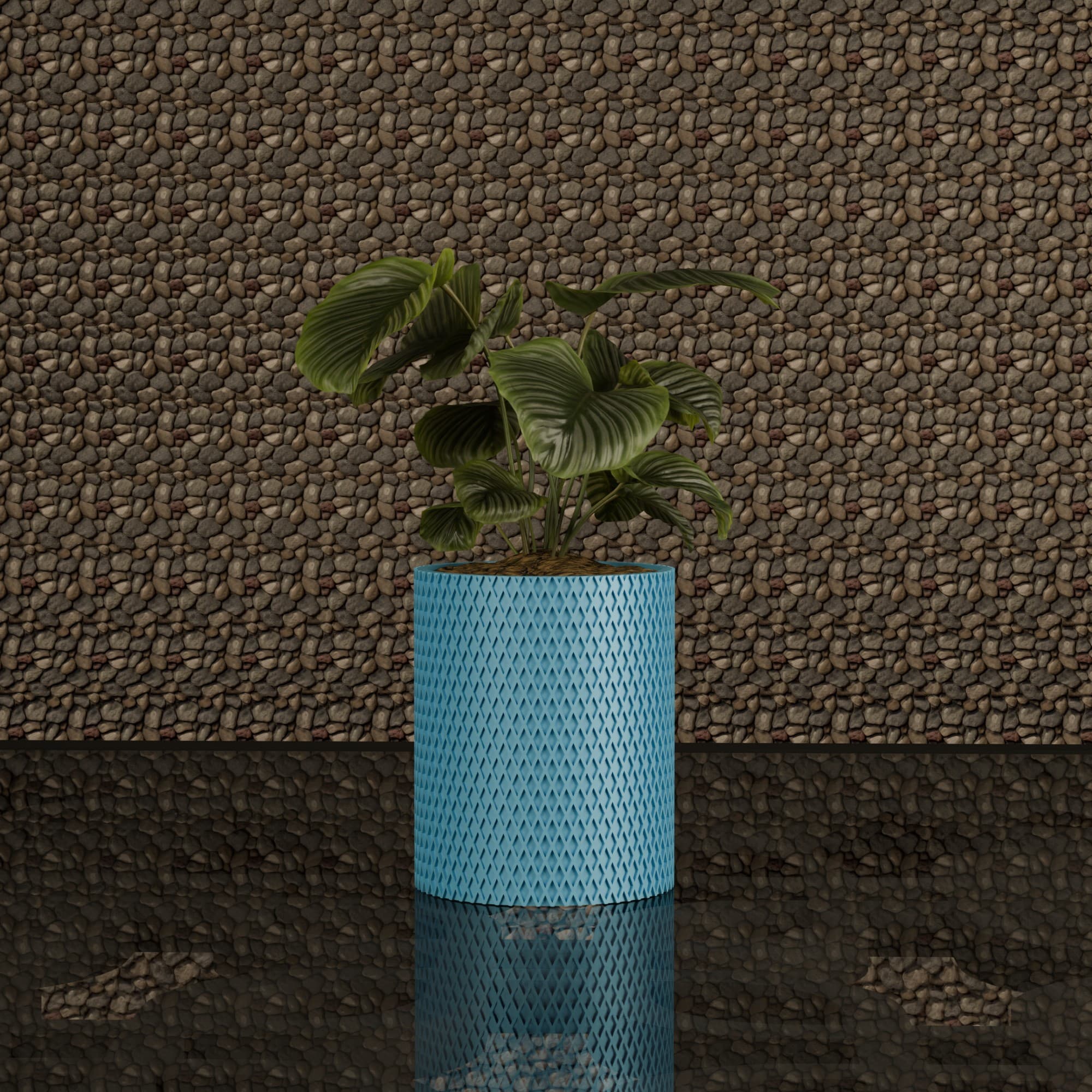 Knurled Cylinder - plava