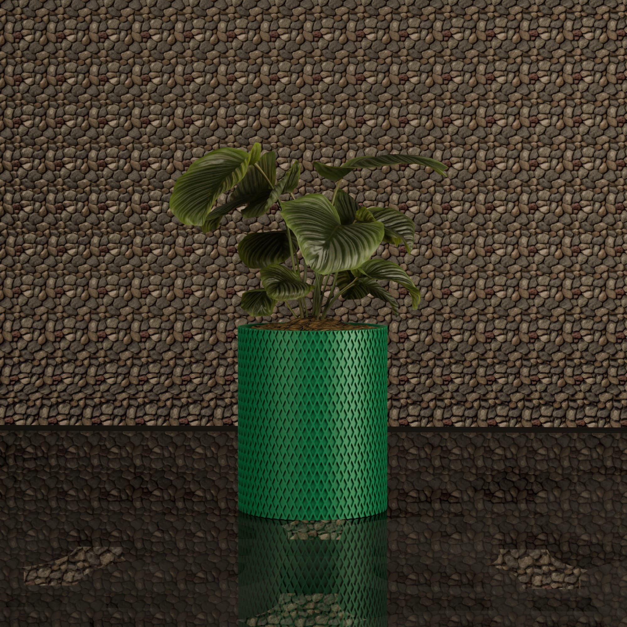 Knurled Cylinder - tamnozelena