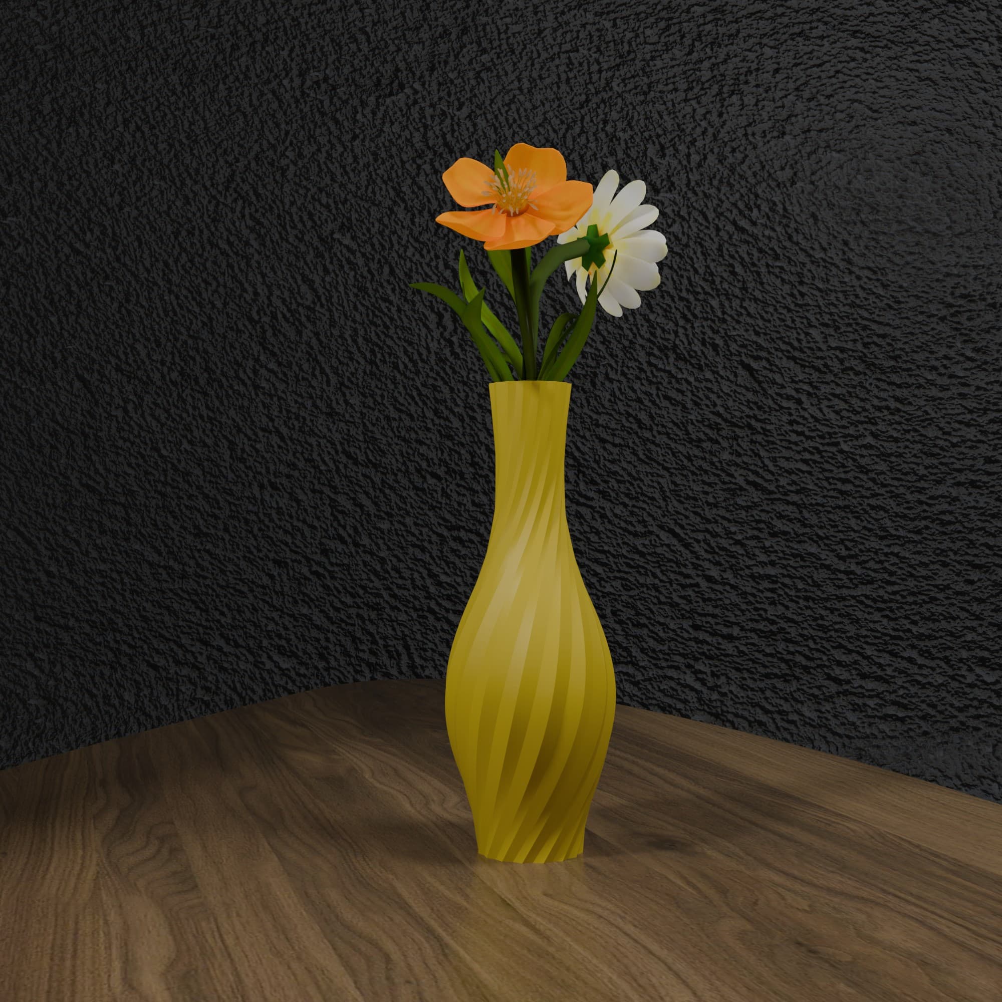 Vaza Twist Elegance - žuta